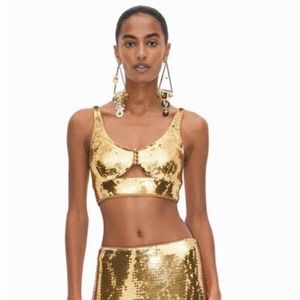 Paco Rabanne X H&M gold sequins top